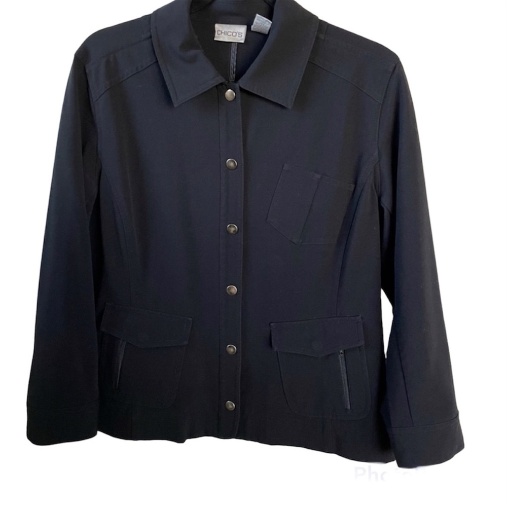 Chico’s Women’s Lightweight Black Shacket